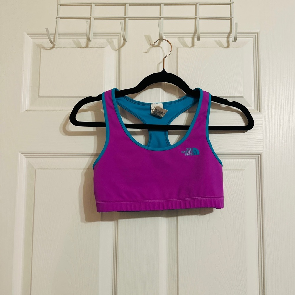 The North Face Turquoise and Magenta Activewear Sports Bra